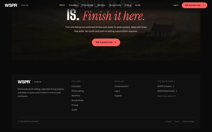 wsprphoto.com, the footer