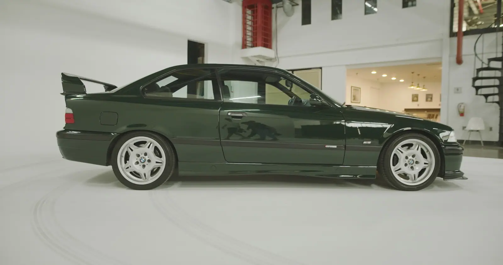The M3 in profile in the white studio