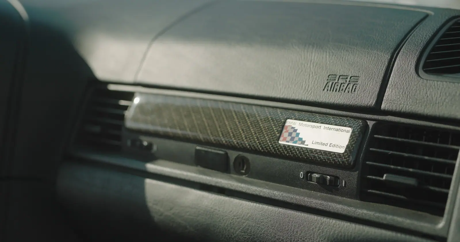 The Limited Edition plaque on the dash