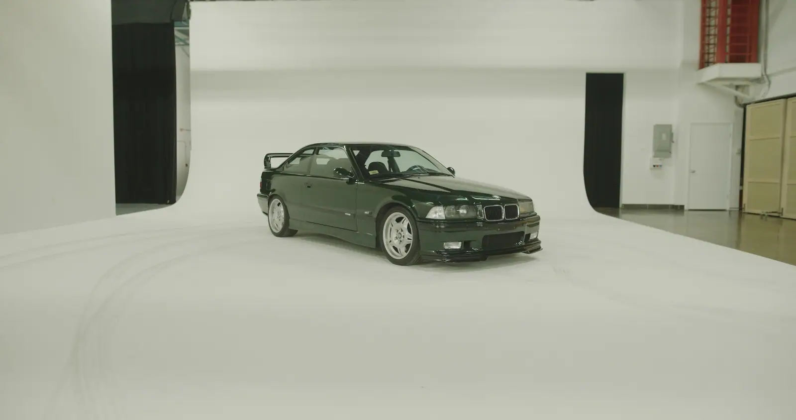 The M3 in the middle of the white studio