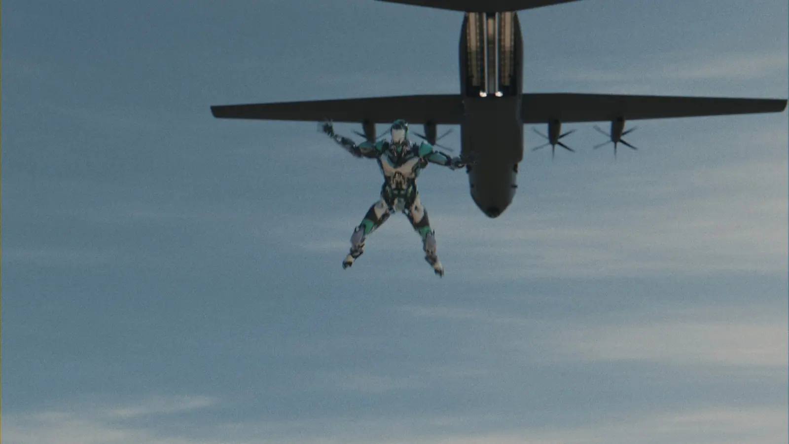 Droids jumping from a C-130