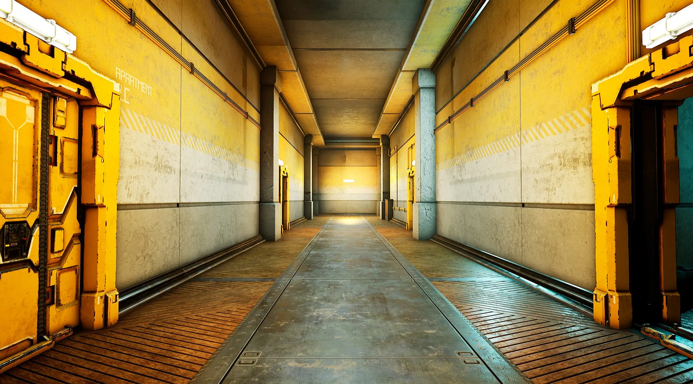 A sci-fi corridor