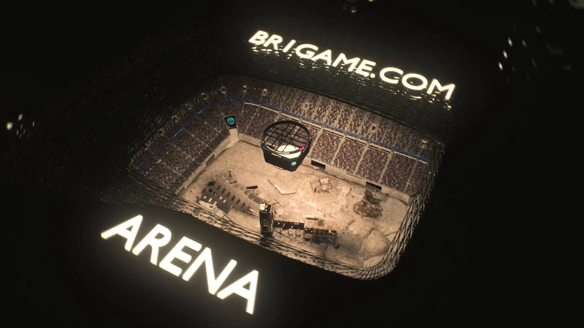 The arena, from above